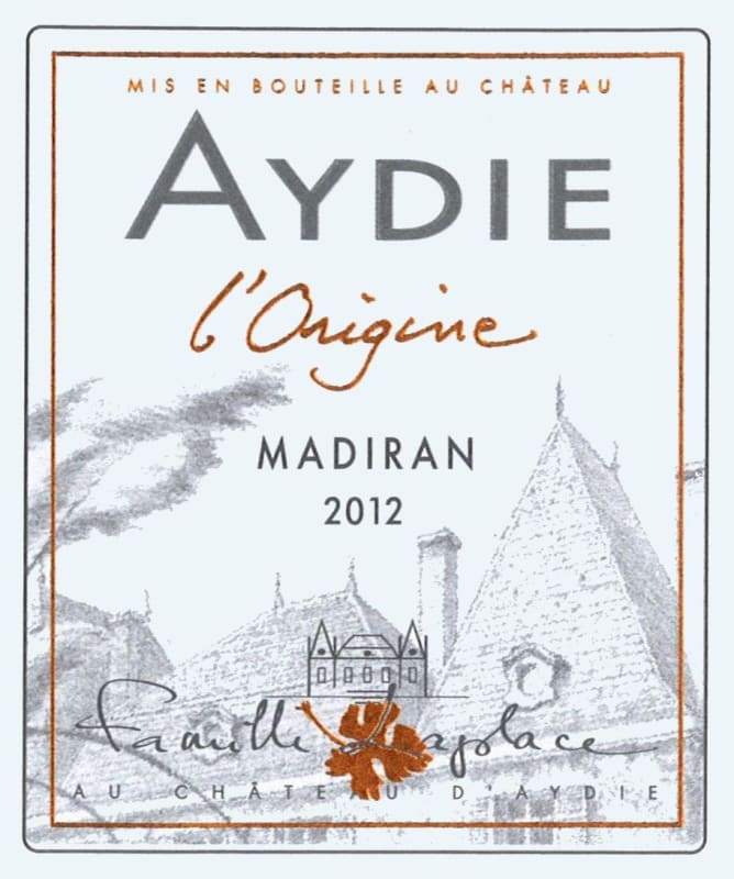 Famille Laplace Chateau Aydie L'Origine 2012 Front Label