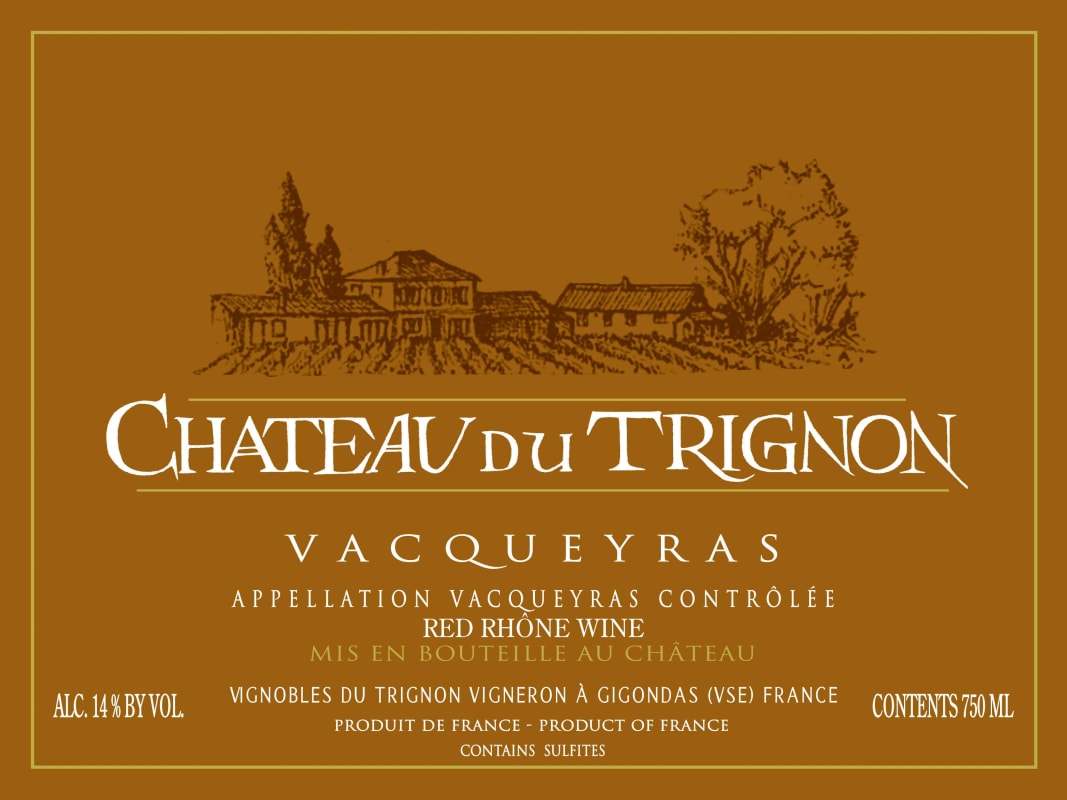 Famille Quiot Vacqueyras Chateau du Trignon 2010 Front Label