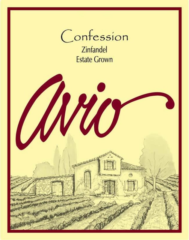 Avio Vineyards Confession Zinfandel 2011 Front Label