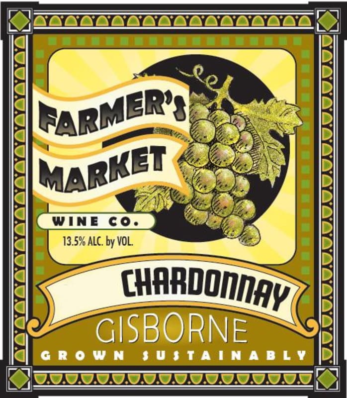 Farmers Market Wine Company Chardonnay 2016 Front Label