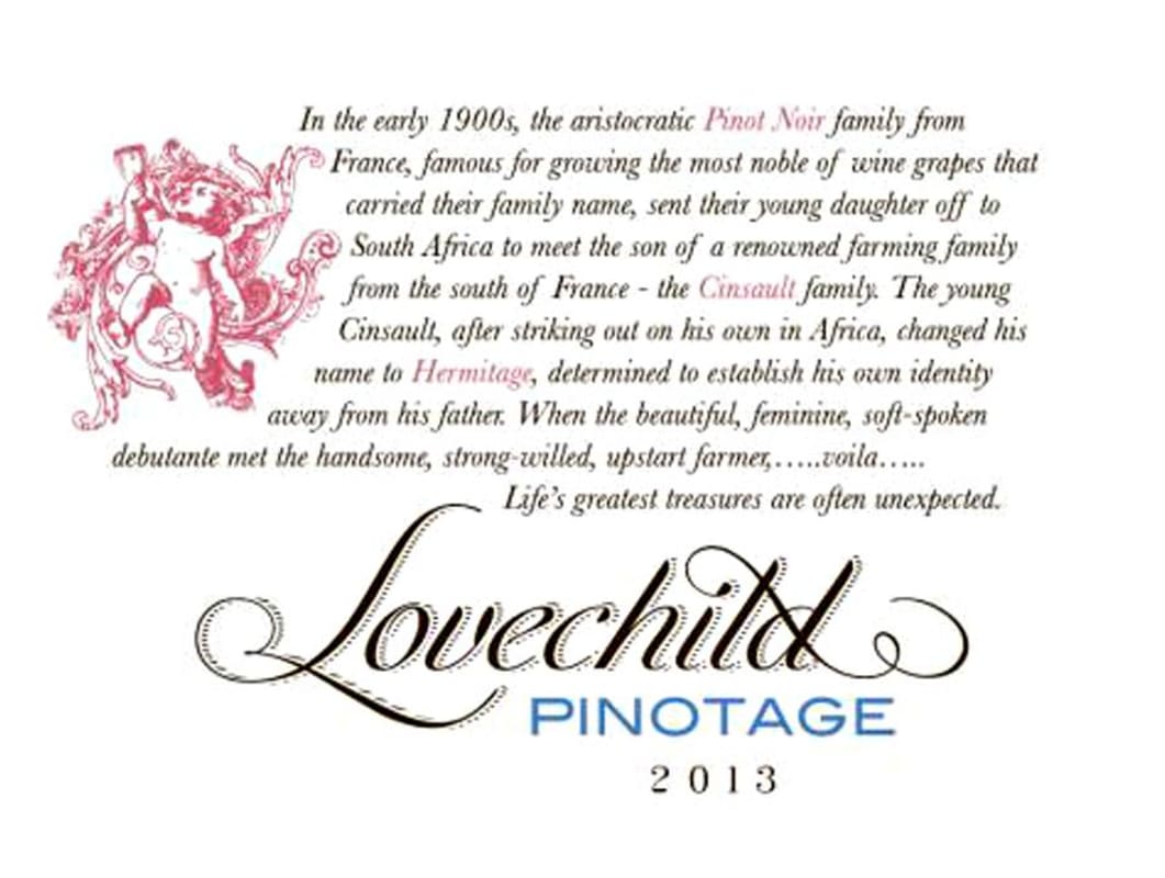 Fat Barrel Lovechild Pinotage 2013 Front Label