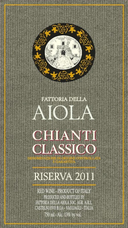 Fattoria Aiola Chianti Classico Riserva 2011 Front Label