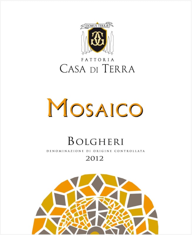 Fattoria Casa di Terra Bolgheri Mosaico 2012 Front Label