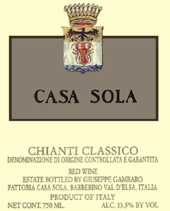 Fattoria Casa Sola Chianti Classico 2013 Front Label