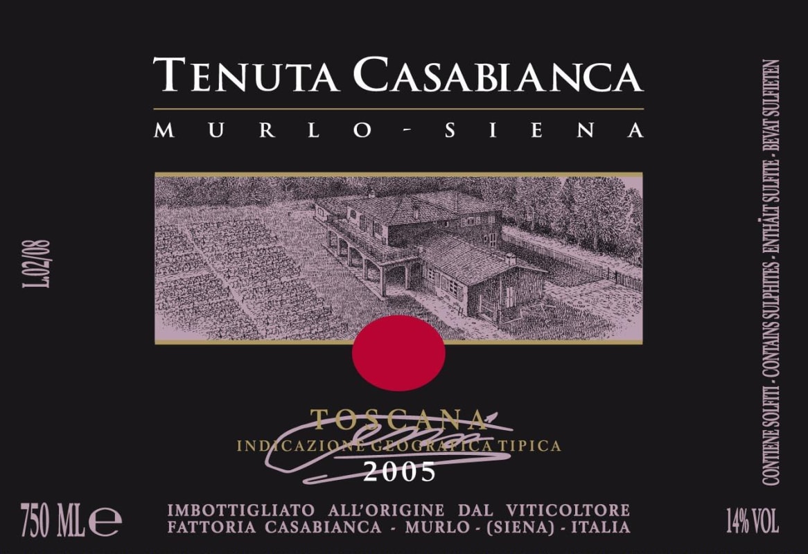 Fattoria Casabianca Toscana Tenuta Casabianca 2005 Front Label