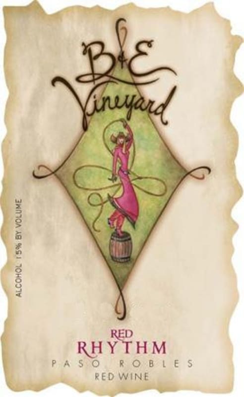 B & E Vineyard Rhythm Red 2009 Front Label