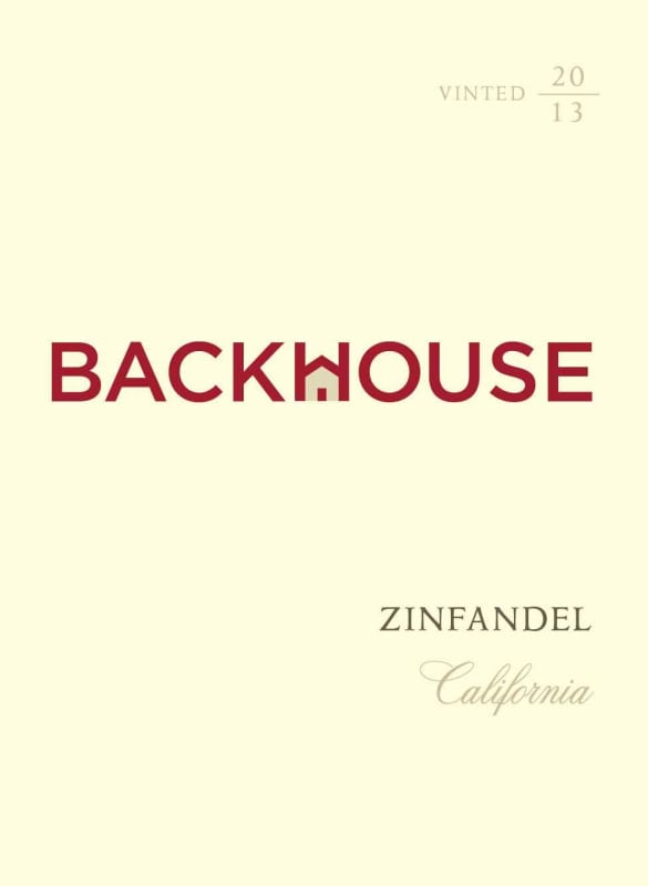 BackHouse Wines Zinfandel 2013 Front Label