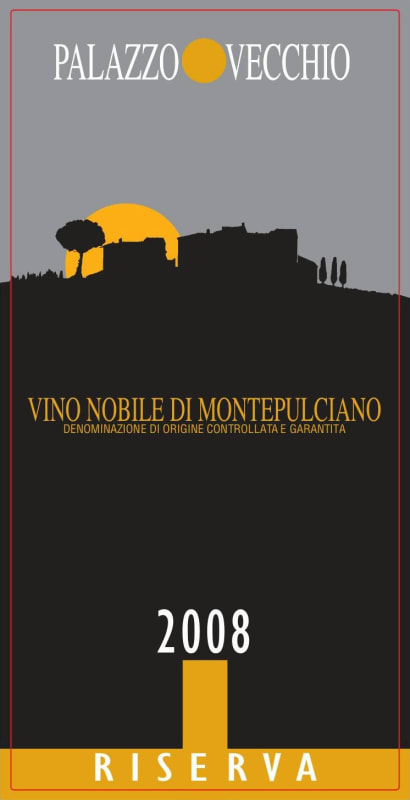 Palazzo Vecchio Vino Nobile di Montepulciano Riserva 2008 Front Label
