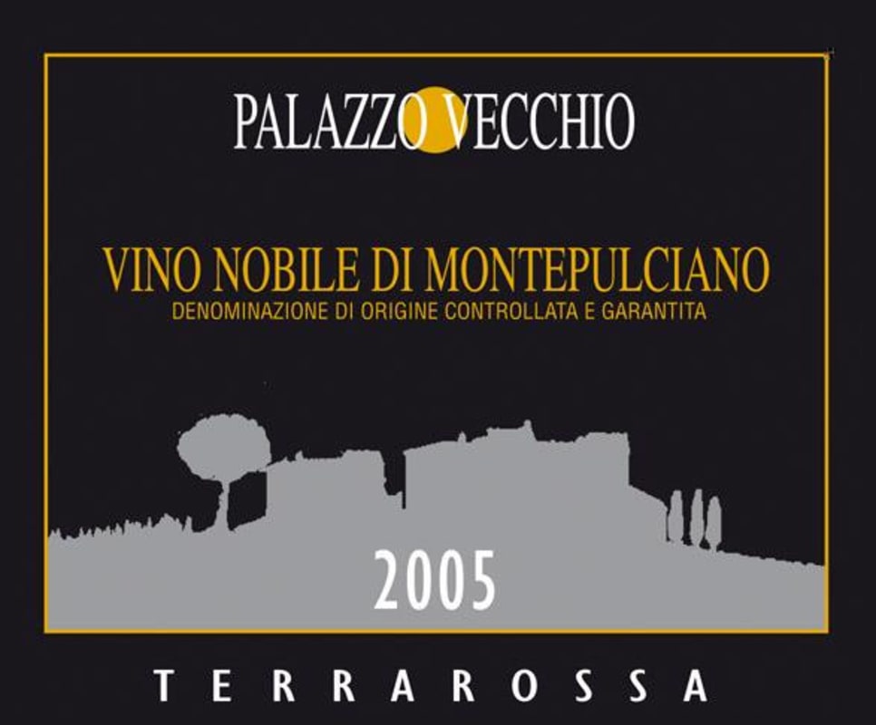 Palazzo Vecchio Vino Nobile di Montepulciano Terra Rossa 2005 Front Label