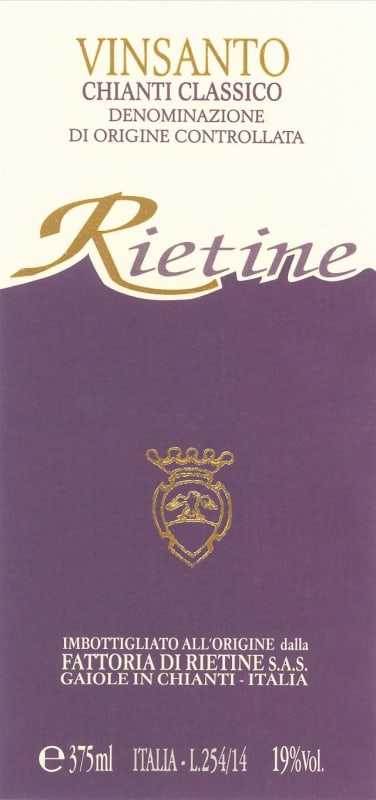 Fattoria di Rietine Chianti Classico 2007 Front Label
