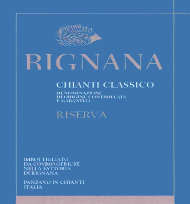 Fattoria di Rignana Chianti Classico Riserva 2003 Front Label