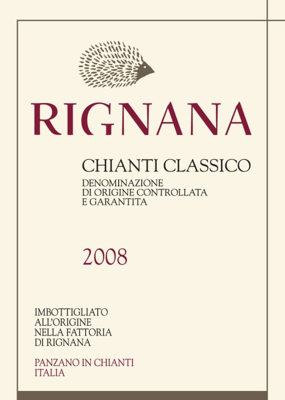 Fattoria di Rignana Chianti Classico 2008 Front Label