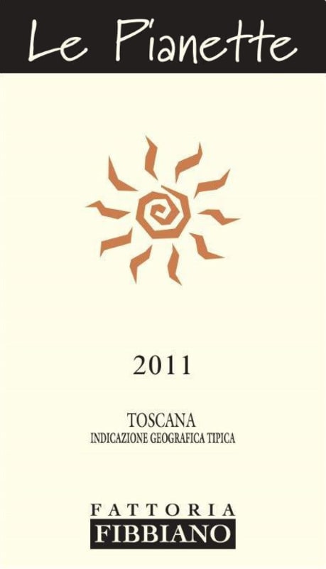 Fattoria Fibbiano Toscana Le Pianette 2011 Front Label