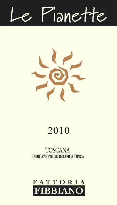Fattoria Fibbiano Toscana Le Pianette 2010 Front Label