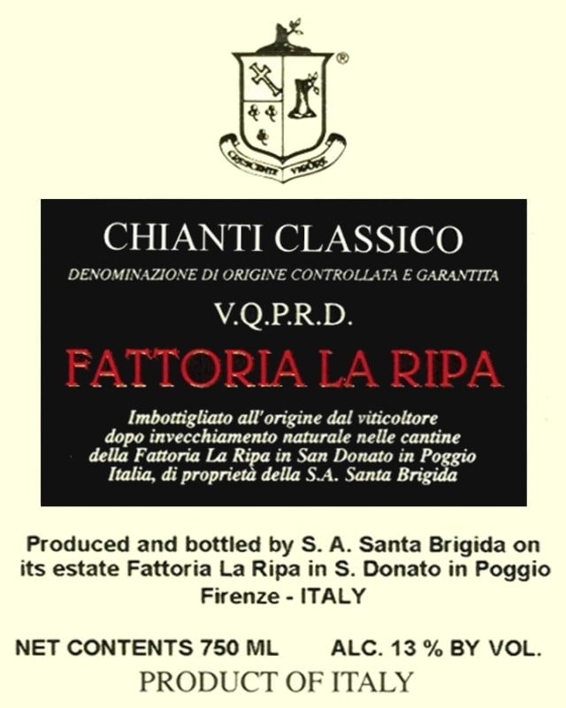 Fattoria la Ripa Chianti Classico 2011 Front Label