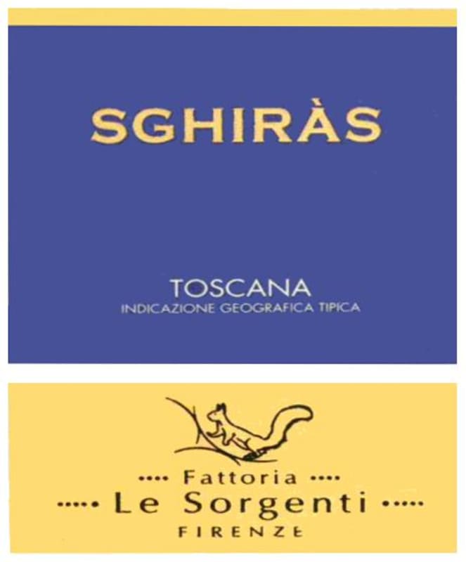 Fattoria Le Sorgenti Toscana Sghiras 2007 Front Label