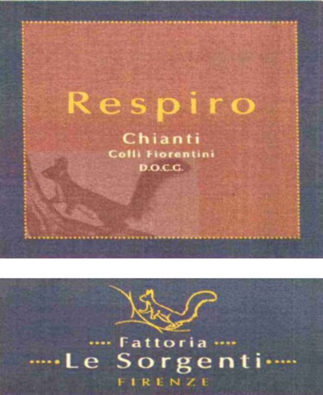 Fattoria Le Sorgenti Chianti Colli Fiorentini Respiro 2007 Front Label