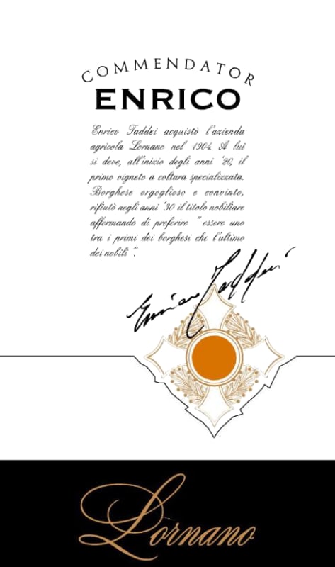 Lornano Toscana Commendator Enrico 2009 Front Label