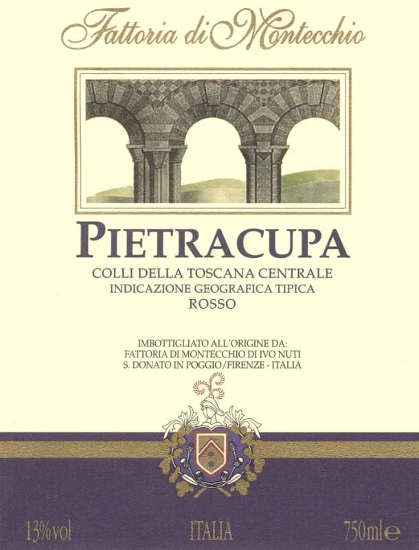 Fattoria Montecchio Toscana Pietracupa 2005 Front Label