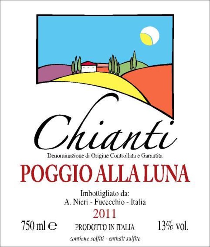 Fattoria Montellori Chianti Poggio Alla Luna 2011 Front Label