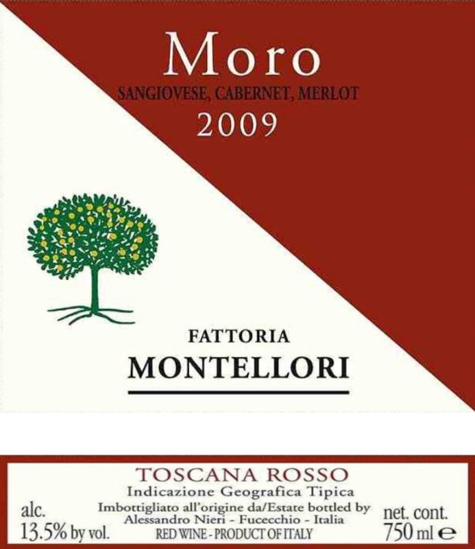 Fattoria Montellori Toscana Moro Rosso 2009 Front Label