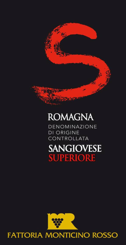 Fattoria Monticino Rosso Sangiovese di Romagna Superiore 2015 Front Label