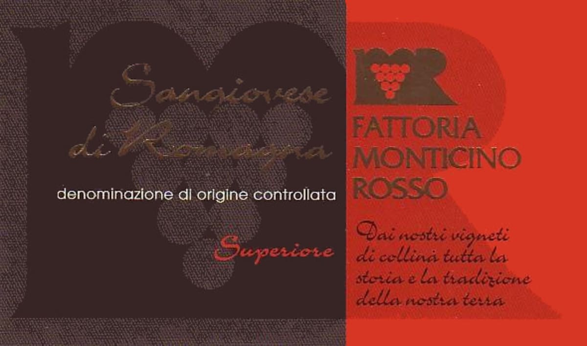 Fattoria Monticino Rosso Sangiovese di Romagna Superiore 2014 Front Label