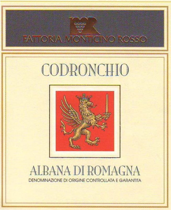 Fattoria Monticino Rosso Albana di Romagna Codronchio 2007 Front Label