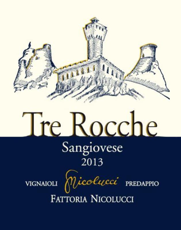 Fattoria Nicolucci Di Nicolucci Alessandro Sangiovese di Romagna Superiore Tre Rocche 2013 Front Label