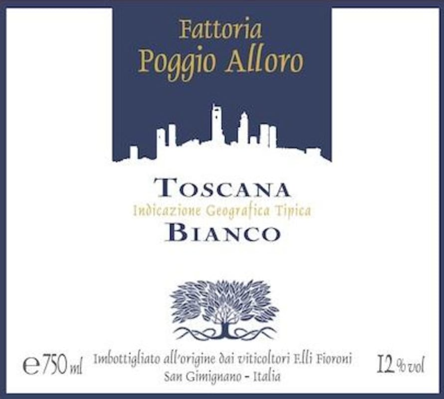 Fattoria Poggio Alloro Toscana Bianco 2014 Front Label