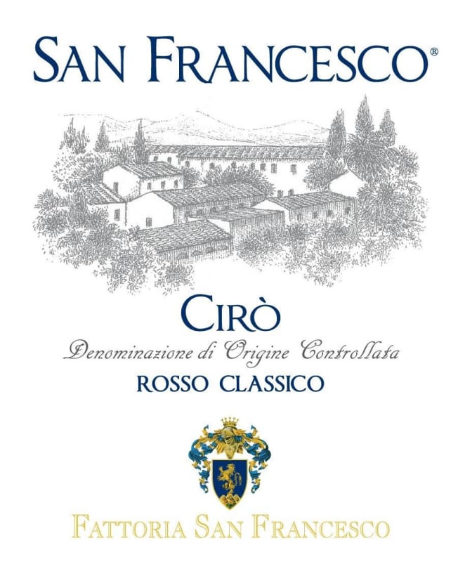 Fattoria San Francesco Ciro Classico Rosso 2015 Front Label