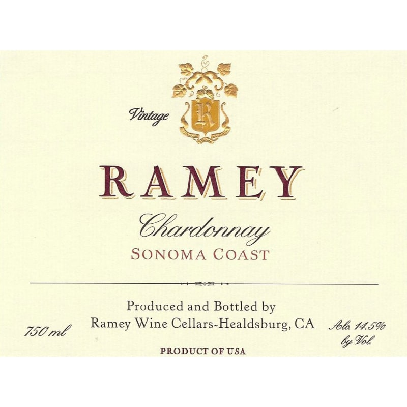 Ramey Sonoma Coast Chardonnay 2006 Front Label