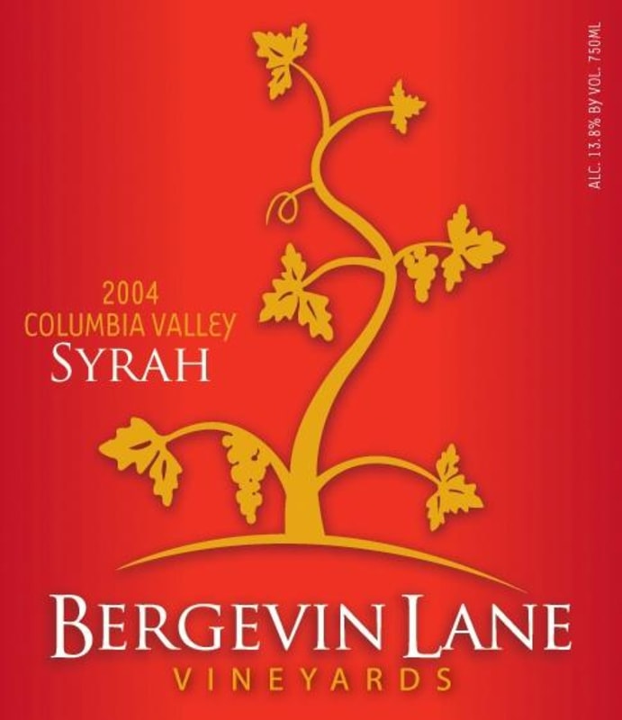 Bergevin Lane Syrah 2004 Front Label
