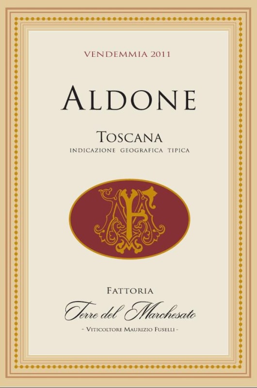 Terre del Marchesato Toscana Aldone 2011 Front Label