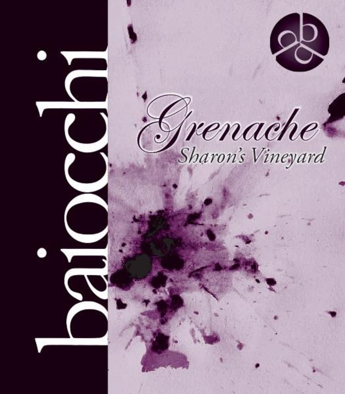 Baiocchi Sharon's Vineyard Grenache 2013 Front Label