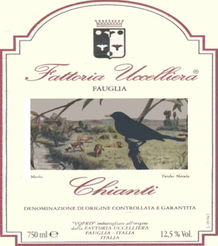 Fattoria Uccelliera Chianti 2003 Front Label
