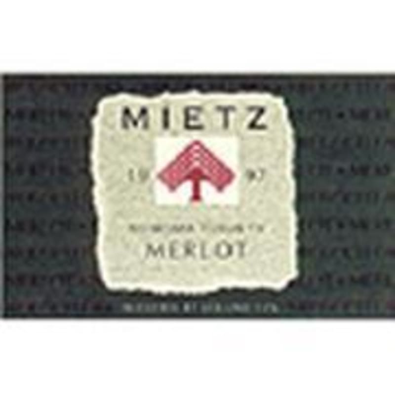 Mietz Cellars Merlot 1997 Front Label