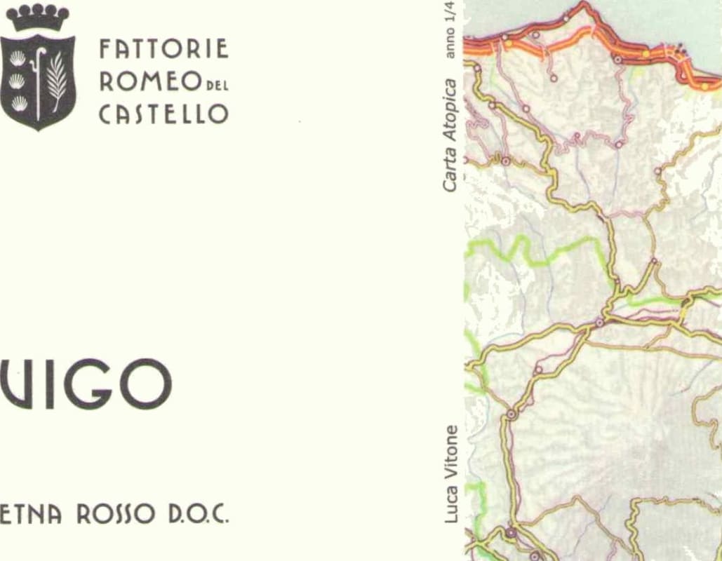 Fattorie Romeo del Castello Etna Romeo del Castello Rosso 2012 Front Label