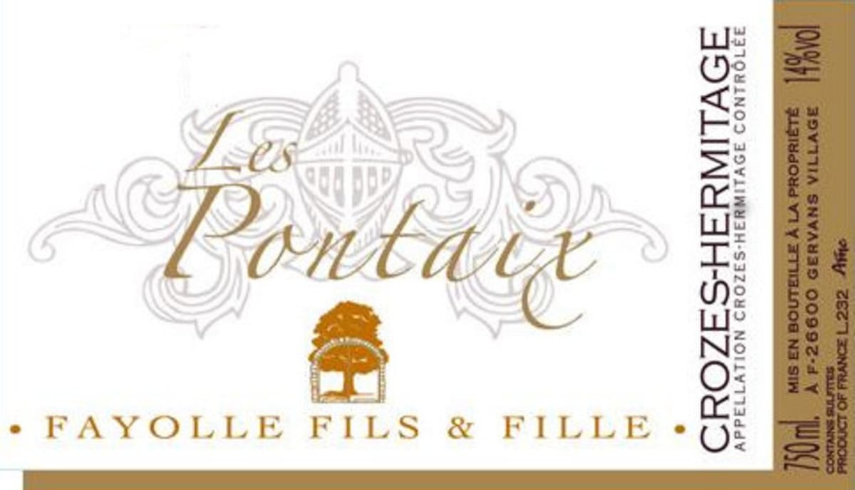 Fayolle Fils & Fille Crozes-Hermitage Les Pontaix 2014 Front Label