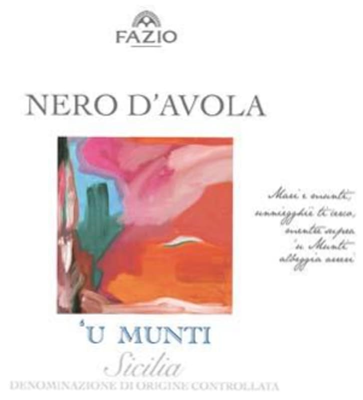 Fazio Wines 'U Munti Nero d'Avola 2013 Front Label