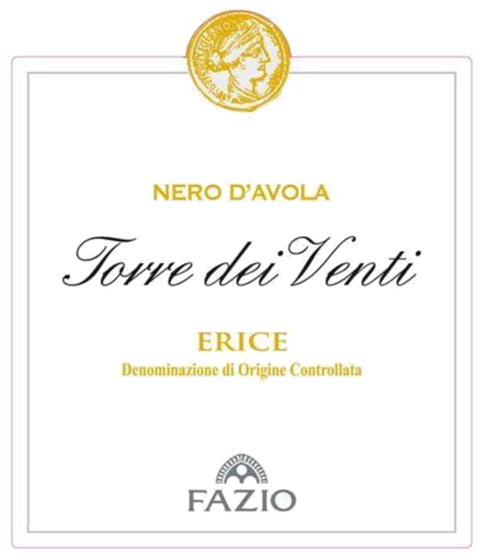 Fazio Wines Torre dei Venti Nero d'Avola 2012 Front Label