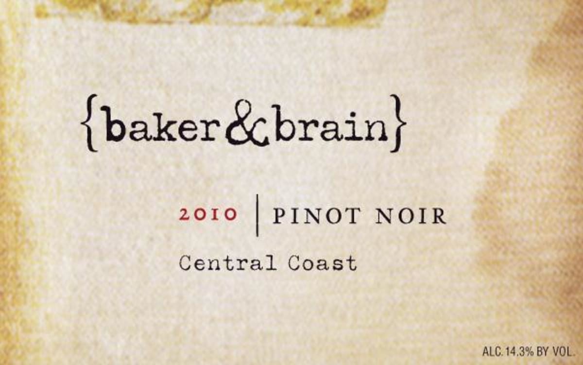 Baker & Brain Pinot Noir 2010 Front Label