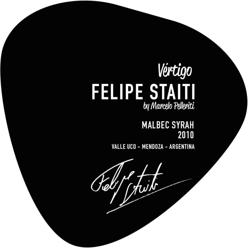 Felipe Staiti Vertigo Malbec Syrah 2010 Front Label