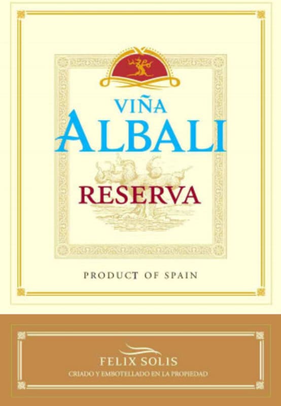 Felix Solis Avantis Valdepenas Vina Albali Reserva 2004 Front Label