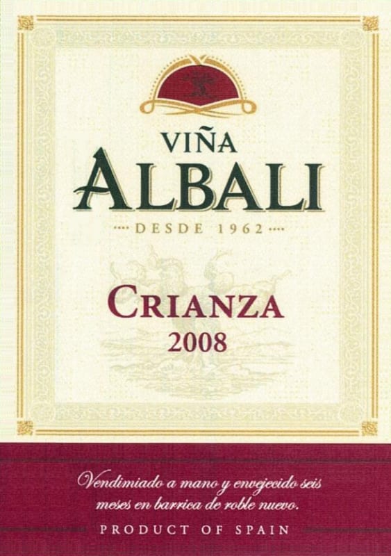 Felix Solis Avantis Valdepenas Vina Albali Crianza 2008 Front Label