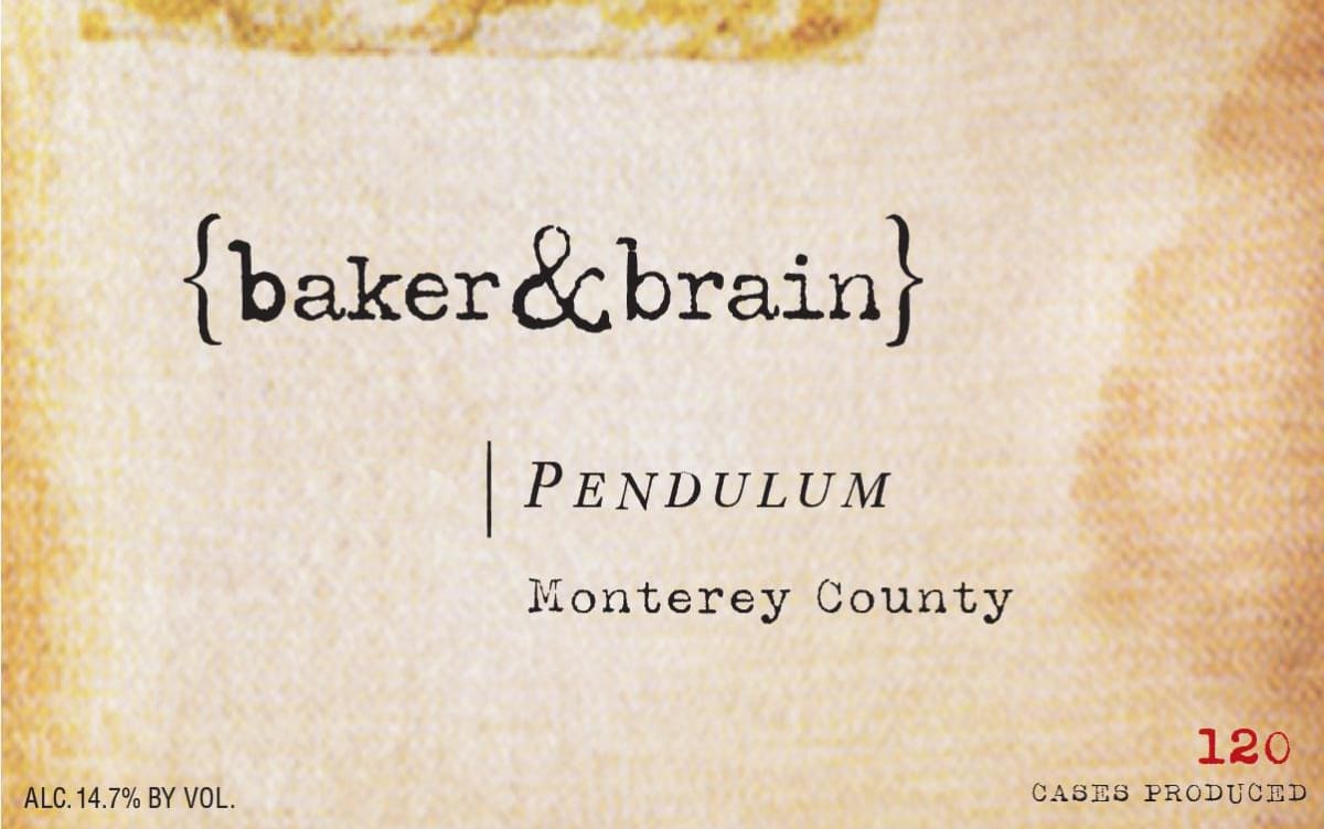 Baker & Brain Pendulum 2012 Front Label