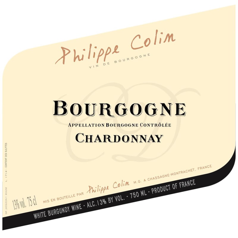 Philippe Colin Bourgogne Blanc 2015 Front Label