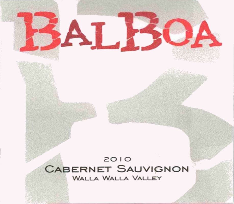 Balboa Winery Cabernet Sauvignon 2010 Front Label