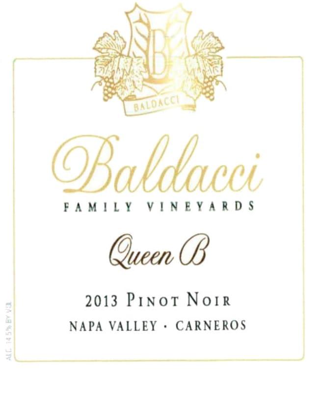 Baldacci Family Vineyards Queen B Pinot Noir 2013 Front Label