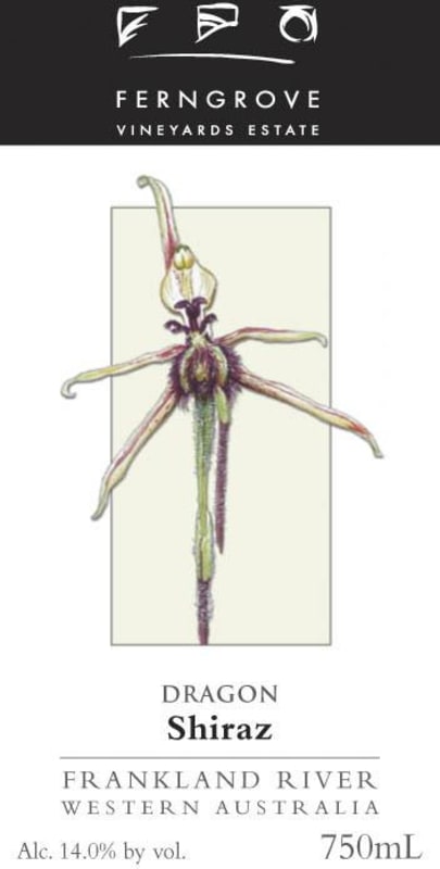 Ferngrove Winery Dragon Shiraz 2008 Front Label